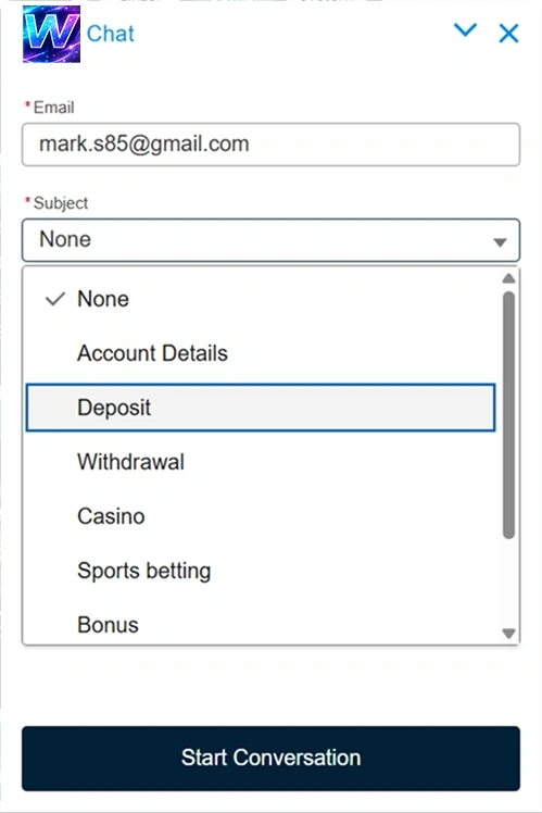 Online-Chat-Support bei Wettigo Casino